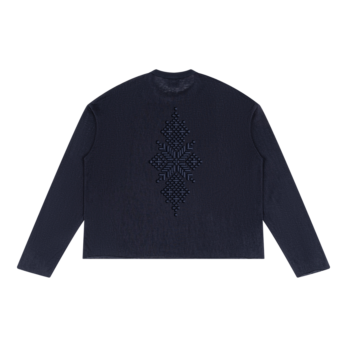 Unisex Raw Edge Long Sleeve T-Shirt
