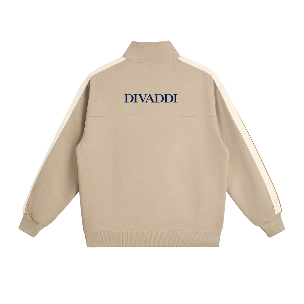Contrast Side-Stripe Stand Collar  Jacket