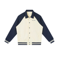 Contrast Raglan Sleeve Baseball Jacket
