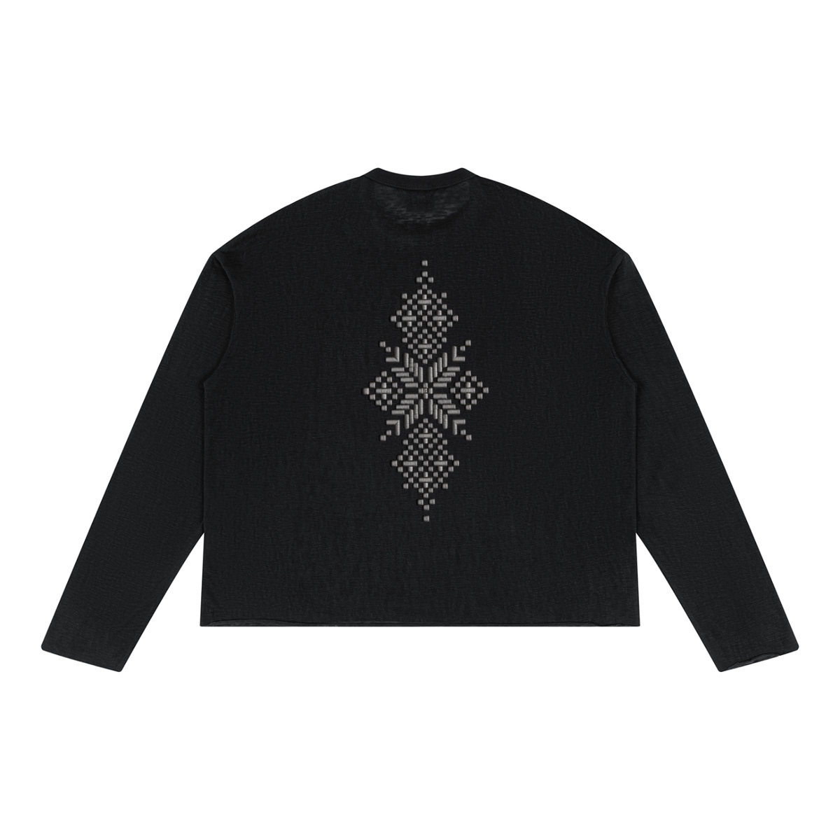 Unisex Raw Edge Long Sleeve T-Shirt