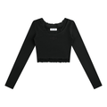 Women's Lace Trim Long Sleeve T-Shirt