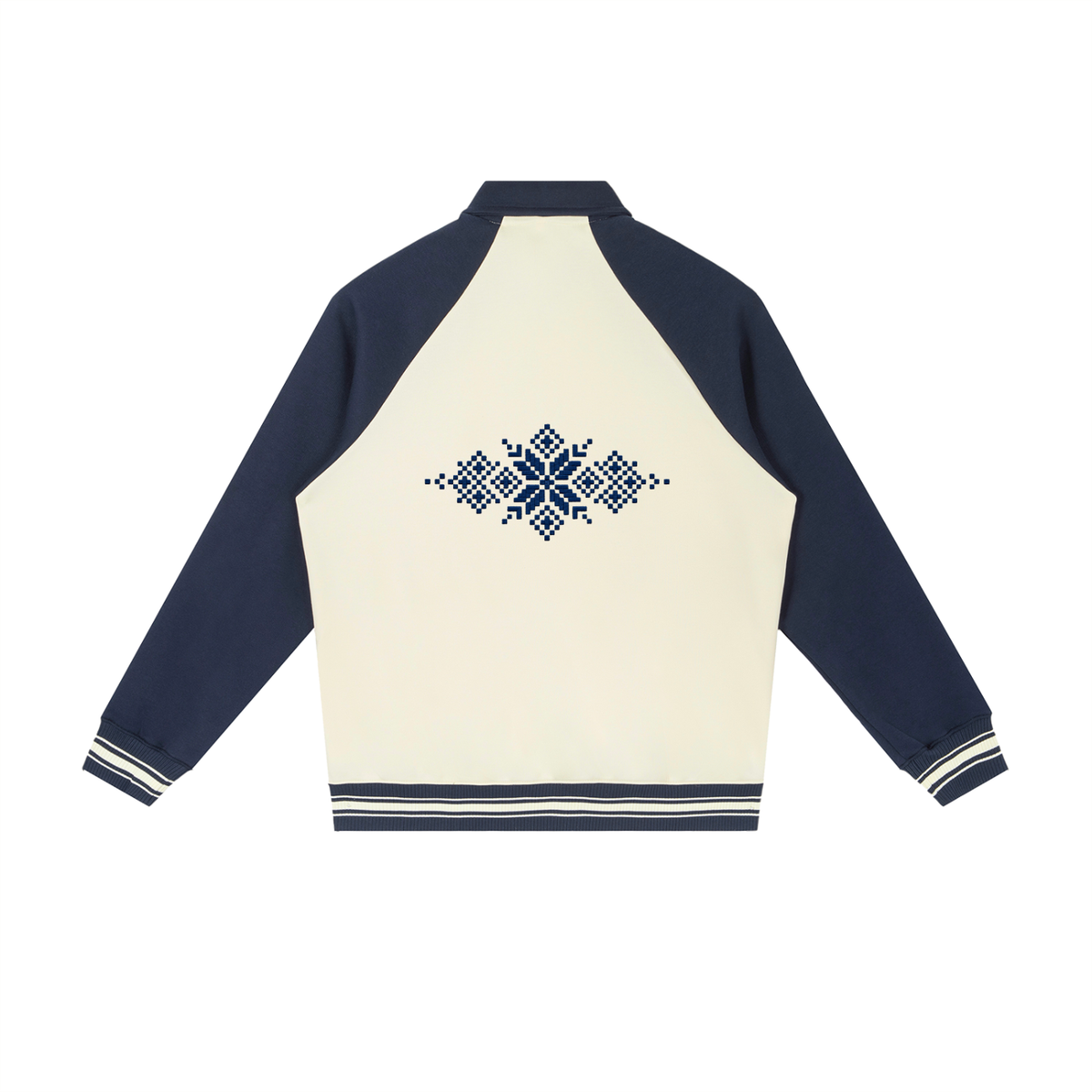 Contrast Raglan Sleeve Baseball Jacket