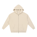 Unisex Loose Solid Full Zip Hoodie