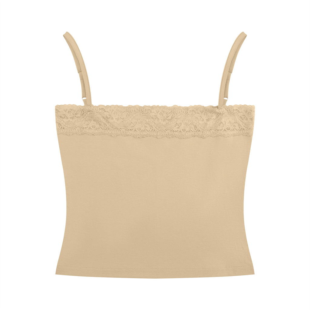 Women's Lace Trim Cami Tank Top