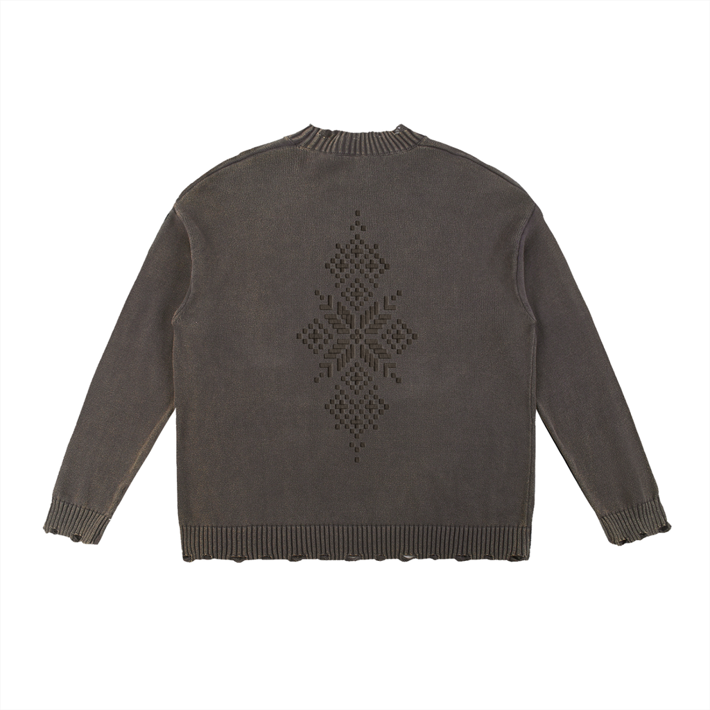 Vintage Washed Hand-Frayed Sweater