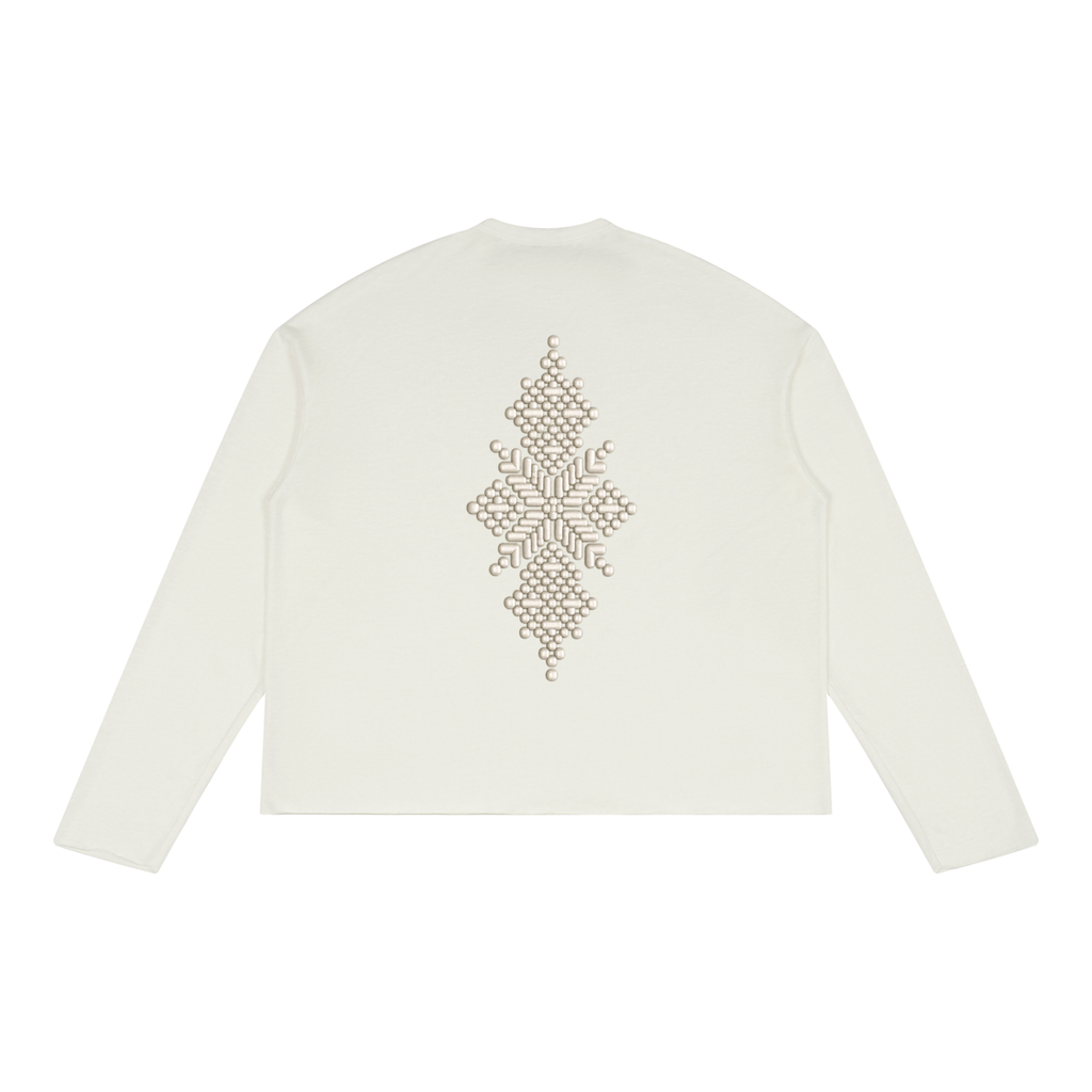 Unisex Raw Edge Long Sleeve T-Shirt